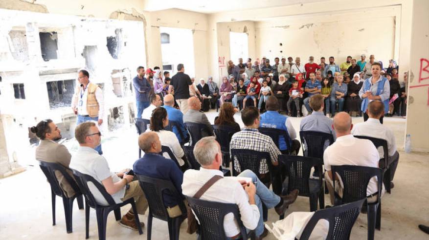 خلال زيارة إلى سوريا، أعضاء اللجنة الاستشارية للأونروا يعربون عن دعمهم القوي للاجئي فلسطين