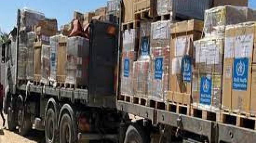 الأونروا: تسليم قافلة الإمدادات الطبية التابعة لمنظمة الصحة العالمية إلى مجمع الشفاء