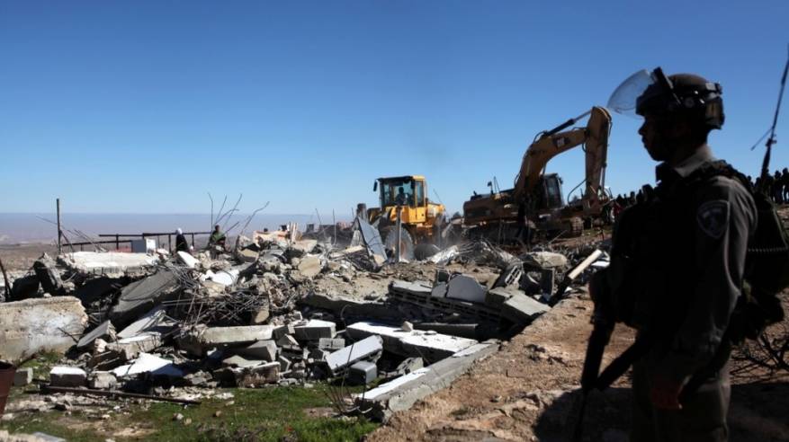 الاحتلال يهدم مسكنا في خربة أم المراجم جنوب نابلس