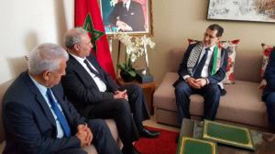 أبو عمرو يبحث مع رئيس الوزراء المغربي آخر تطورات القضية الفلسطينية