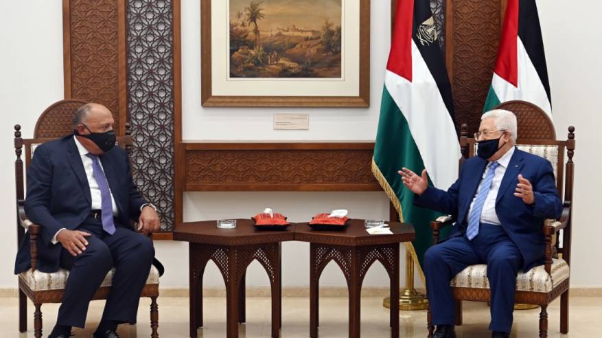 شكري عقب لقائه الرئيس: دعم مصر لفلسطين بقيادة الرئيس عباس أمر حتمي نحرص عليه
