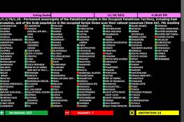 الأمم المتحدة تعتمد قرارا لصالح فلسطين حول السيادة على مواردها الطبيعية