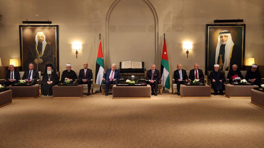 الرئيس يلبي دعوة الملك عبد الله الثاني للإفطار بحضور شخصيات مقدسية ورجال الدين الاسلامي والمسيحي بالقدس