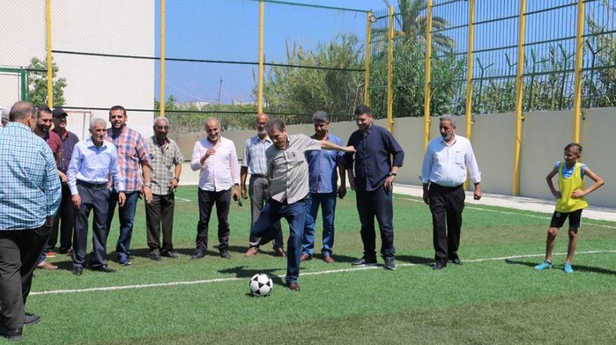 افتتاح ملعب مخيَّم البص للاجئين الفلسطينيين في لبنان