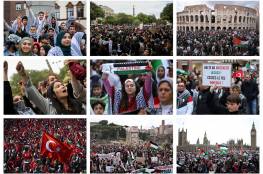 تواصل التظاهرات في العواصم العربية والعالمية تنديداً بعدوان الاحتلال وتضامناً مع شعبنا