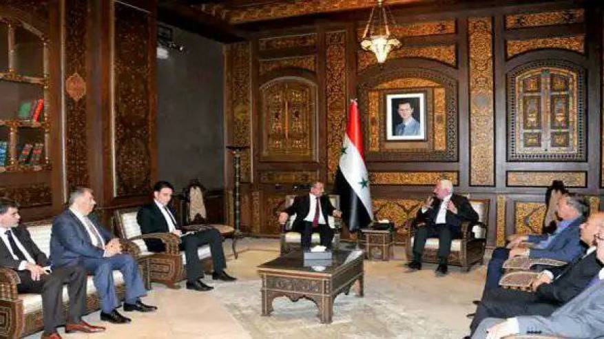 لقاء الوفد معرئيس الورزاء السوري