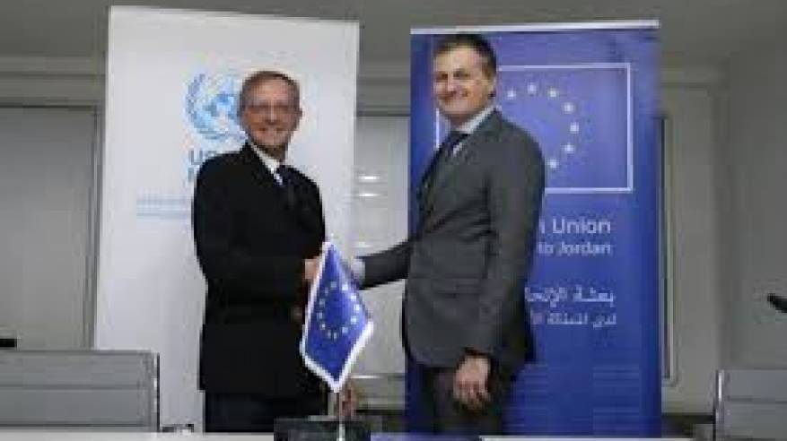 صندوق الاتحاد الأوروبي يساهم بمبلغ مليوني يورو للأونروا في الأردن
