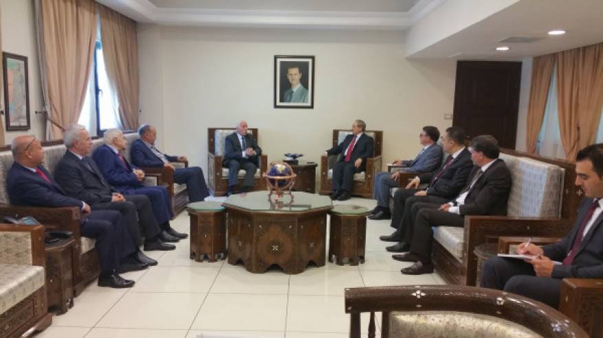 وفد منظمة التحرير يلتقي نائب وزير الخارجية السوري فيصل مقداد
