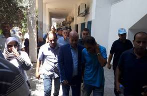 الدكتور احمد ابو هولي  يزور  المعتصمين داخل مقر وكالة الغوث في مدينة غزة – الأحد الموافق 12/8/2018