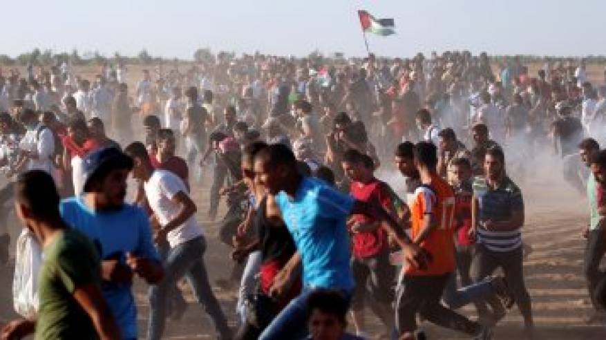 إصابات بالاختناق جراء قمع الاحتلال مسيرات سلمية بذكرى النكبة في غزة